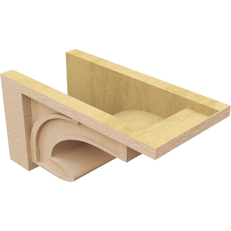 Corbeau TimberThane en bois de cèdre brut Alma, l 10 po x P 20 po x H 10 po, brun clair, H 10 po x l 10 po x P 20 po