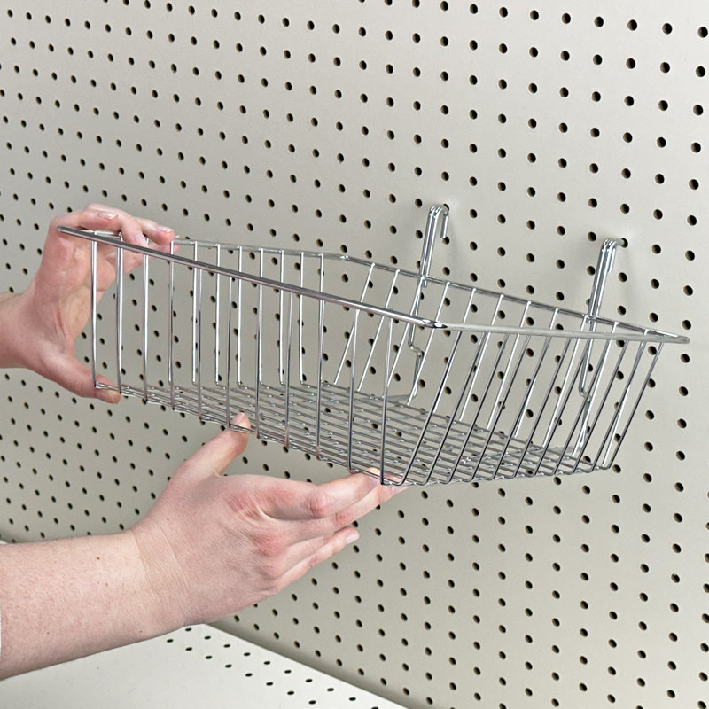 Panier en métal chromé 4,25 "H, paquet de 2