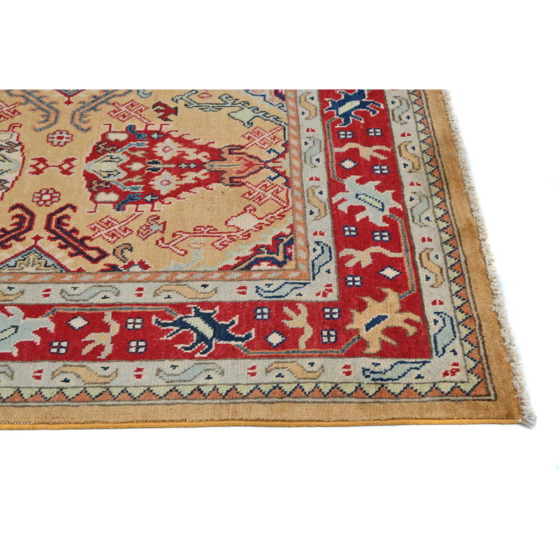 Tapis oriental moderne unique 5 x 7 rouillé One-of-a-Kind