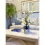 Magnolia and Delphinium Arrangement in a Decorative Ceramic Vase