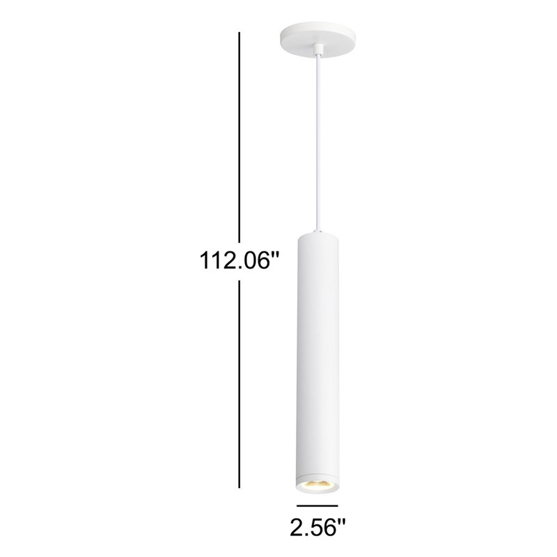 Jabien 1 - Light LED Single Pendant, Matte Black
