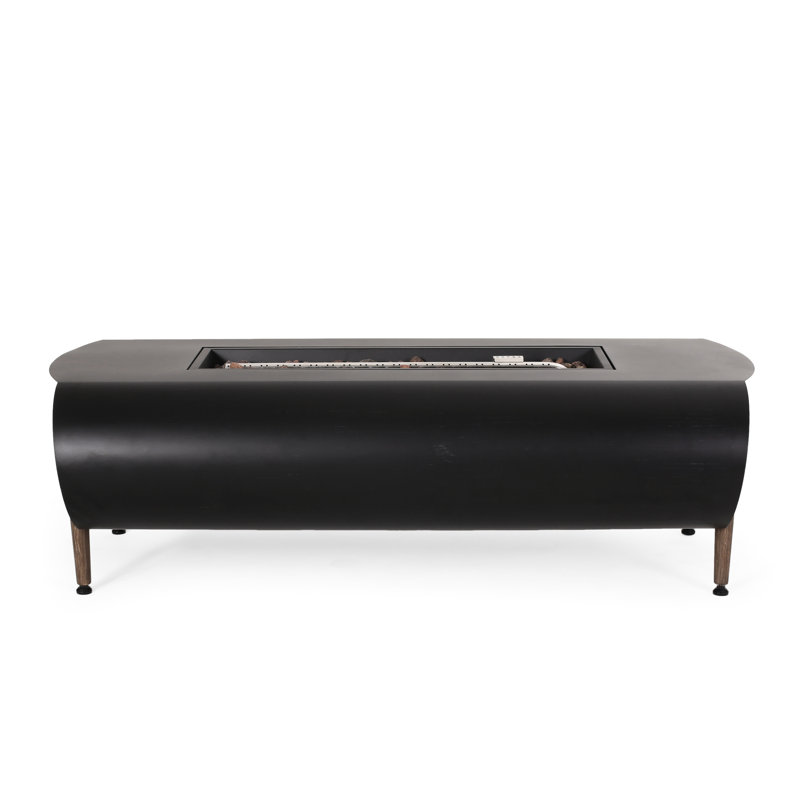 Rectangular 50,000Btu Fire Pit - Dark Gray Iron Outdoor Enjoyment Producer Pit, 50000 For Ambiance