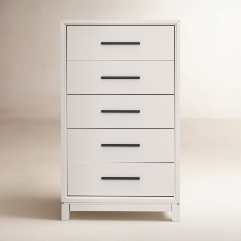 Wrightia 28'' W 5 - Drawer Dresser, Chalk White