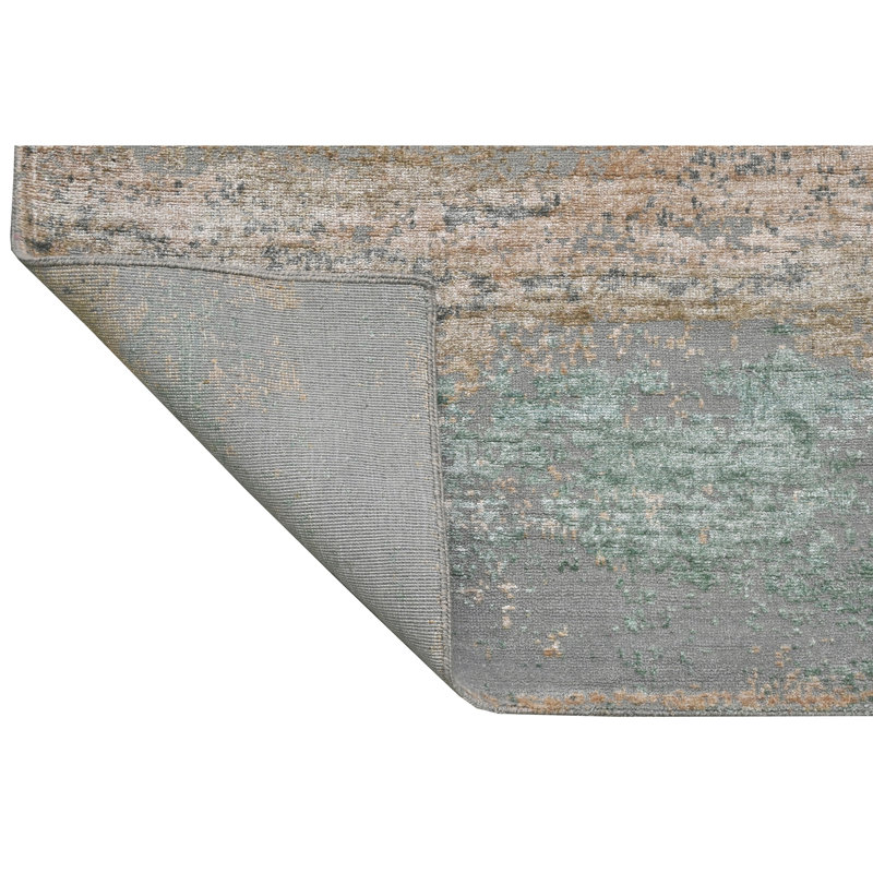 Tapis argenté et doré de haute qualité noué à la main