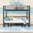 Metal Bunk Bed With Ladder And Slats-369576589