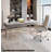 Luxury Sintered Stone Tabletop Office Desk with Metal Base-110942185