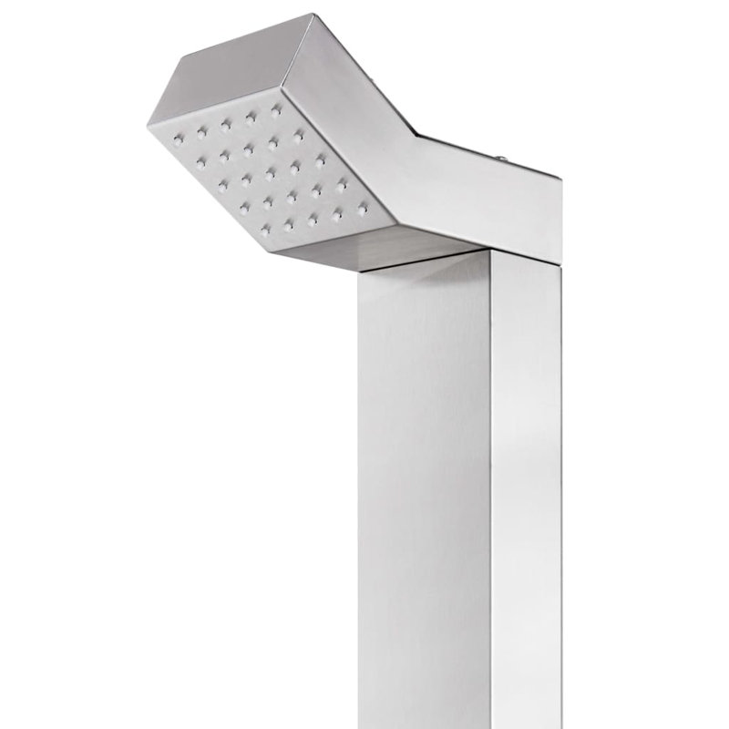 Aleix 220cm H Steel Freestanding Outdoor Shower and Footwash Spout