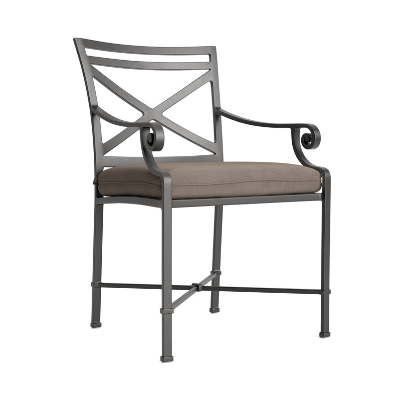 Venetian Outdoor Lounge Chair, Fusion Dove, Textured Pewter