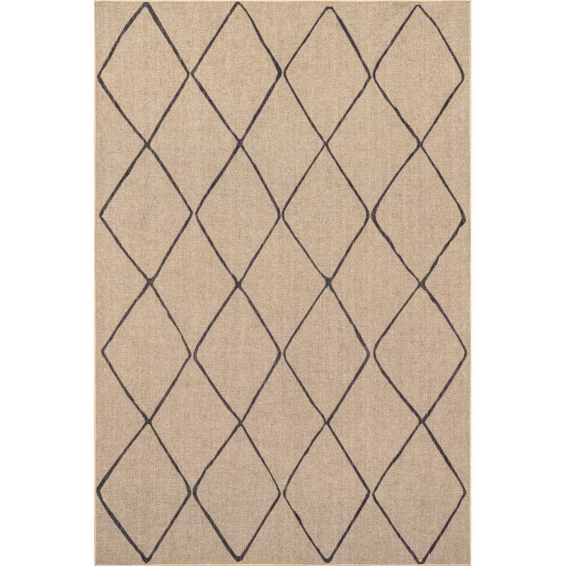  Billy SpinClean Diamond Easy-Jute Machine Washable Area Rug, Rectangle 8' x 10'