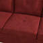 Ensemble de canapés modulaires en flanelle rouge 103 po 2 pièces avec méridienne 103 po Verona-1479090624-1479090654