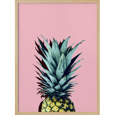 "Pineapple art 1", art mural texturé encadré