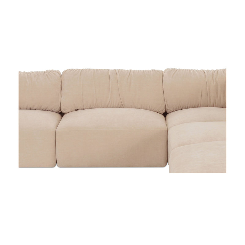 Matina Dream Modular Sectional Oatmeal, Beige Polyester