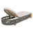 Outdoor  Acacia Wood Patio Adjustable Lounge Chair Set Of 2- Uncushioned For Backyard Pool Garden-Grey Rope & Natural Iron-730574035