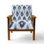 Chaise rembourrée moderne en velours gris et blanc-1270735081