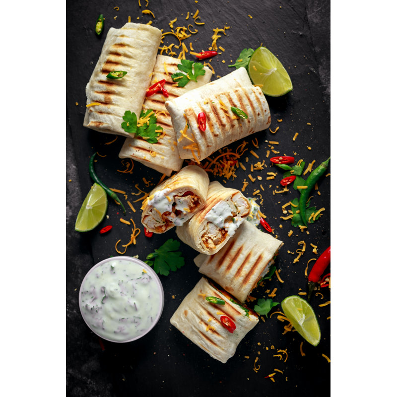 Chicken And Parsley Wraps by DronG - Wrapped Canvas Print, 76cm H x 51cm W x 3.8cm D