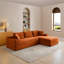 Canapé modulaire de 105 po, canapé modulaire Cloud avec assise profonde, canapé modulaire moderne en L avec méridienne, fauteuils rembourrés pour le salon, sans assemblage