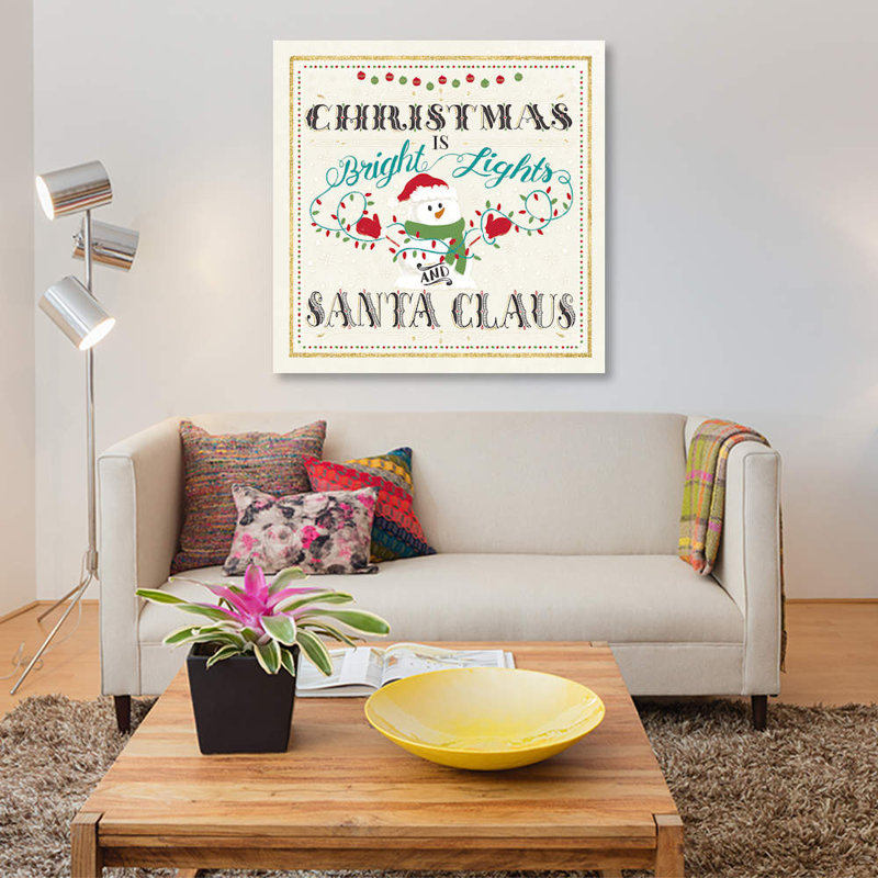 « winter wonderland on white iii », art textuel sur toile, H 12 po x l 12 po x P 0,75 po, Pas de tapis, Toile tendue