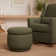Enoki 21" Wide Round Storage Ottoman with Storage