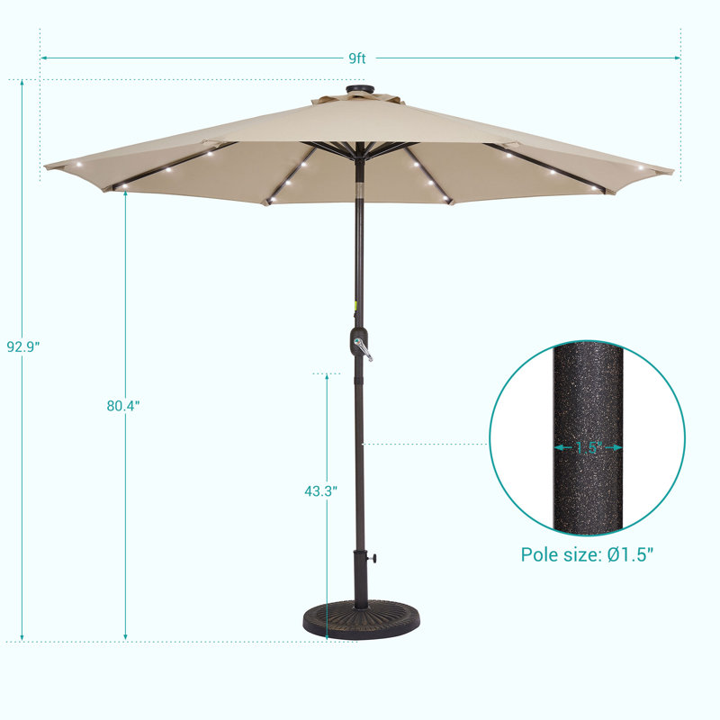 Parasol de marché Daarina, Sable