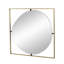Miroir coquelicot 32 x 1 x 32 po avec cadre en métal de style contemporain pour salle de bain