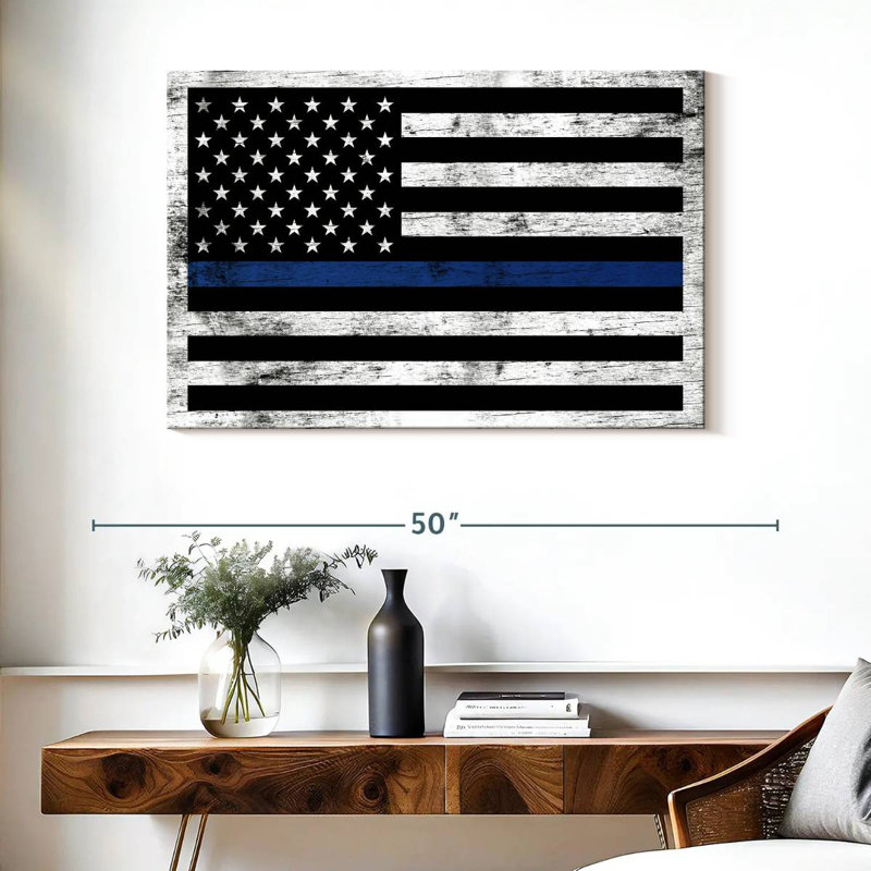 Lelar Police Support Flag, 26" H x 39" W