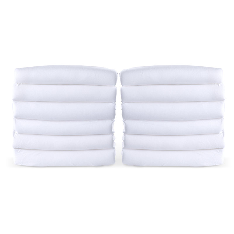 SafeFit 100% Cotton 12 - Piece Mini Crib Sheet Set, White