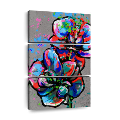 " Abstract Orchid " by Harper D. 3 - Pieces