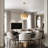 Transitional 6 Light Gold Crystal Round Chandelier-158302478-181847045