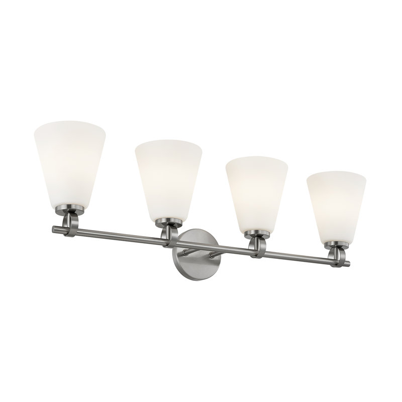 Ensemble de meuble-lavabo à 4 lumières Fusion - Nickel brossé Bolzano, 4, Nickel brossé