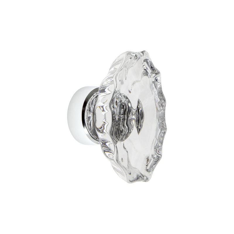 Biarritz Oval Knob, Bright Chrome