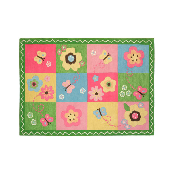 Gertmenian Kidspace Green/Pink Rug - Wayfair Canada