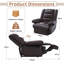 86cm Wide Standard Leather Manual Recliner, Classic Oversize Sofa Chair-281451327