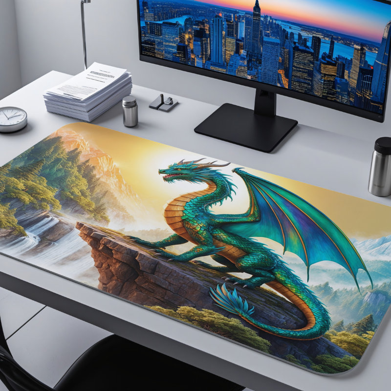 Polyester Desk Pad, 14.4x12.1