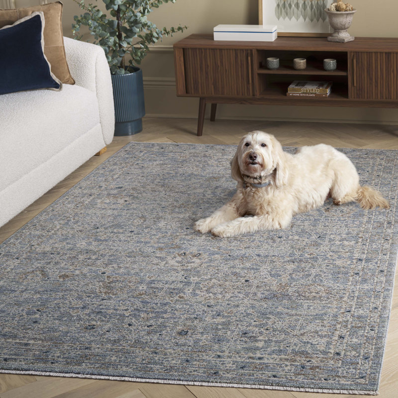 Tapis oriental à patine antique Mekenzie, Rectangle 5 pi 3 po x 7 pi 7 po