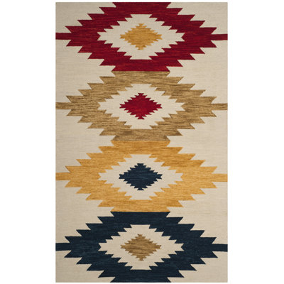 Deyoung Hand Tufted Wool Geometric Rug