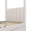 Lit plateforme à baldaquin avec lit gigogne et trois tiroirs de rangement, beige-2026761477