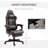 Racing Computer Desk Chair In Brown, Pu Leather, Adjustable, Footrest, Lumbar Support Brown Leather Office Recliner Chair,