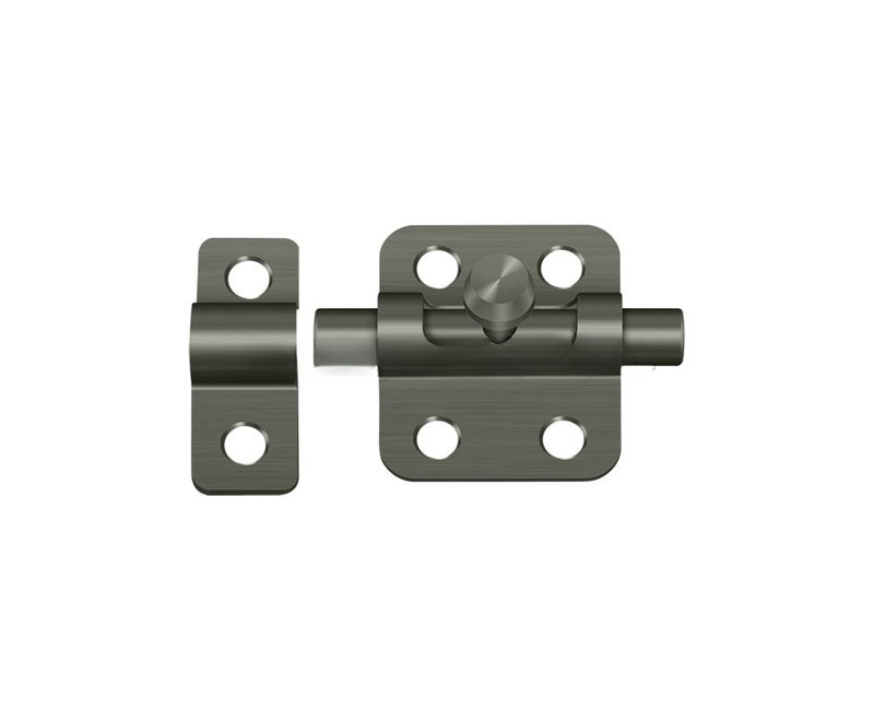 Deltana 2BBU15A 2" Barrel Bolt; Antique Nickel Finish, Antique Nickel