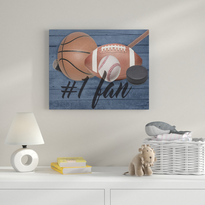 # 1 Fan Sports Plank, impression d'art graphique, H 30 po x l 40 po, Toile tendue