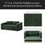 Canapé-lit escamotable pliable 71 po 2-en-1 avec accoudoirs et coussins de dossier, canapé-lit convertible en chenille désossé, avec matelas, lit de repos, canapé-lit, salon, chambre d'amis, dortoir-795292494