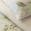 Housse de couette en coton 5 pièces pour imprimé botanique tropical / grand, fermeture à boutons, attaches intérieures, coussins tricotés avec coussins brodés, motif bleu, lavage à la machine, étiquetés