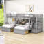 Lit superposé simple au-dessus de 7 tiroirs Evelean-1574878956