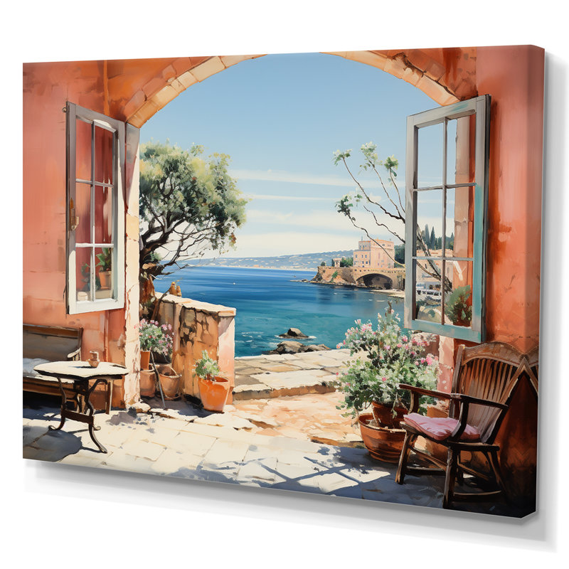 La Dolce Creativita Beachside I sur toile, H 34 po x l 44 po x P 1,5 po, Toile tendue