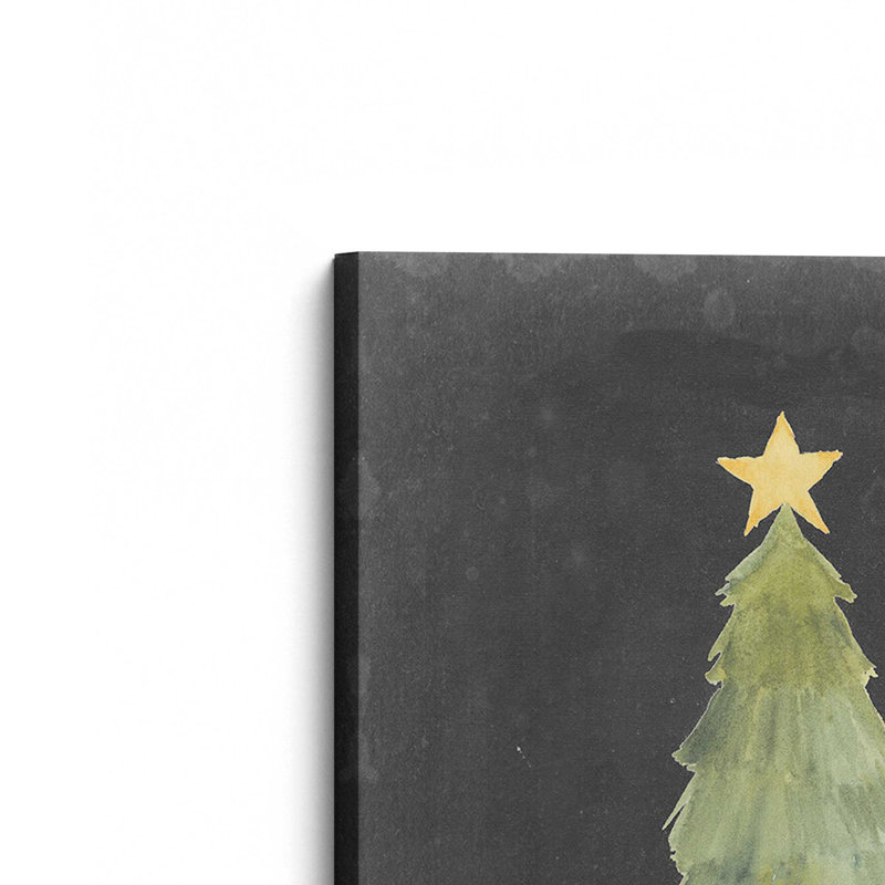 Impression d'arbre de Noël minimaliste sur toile, H 12 po x l 8 po, Toile tendue