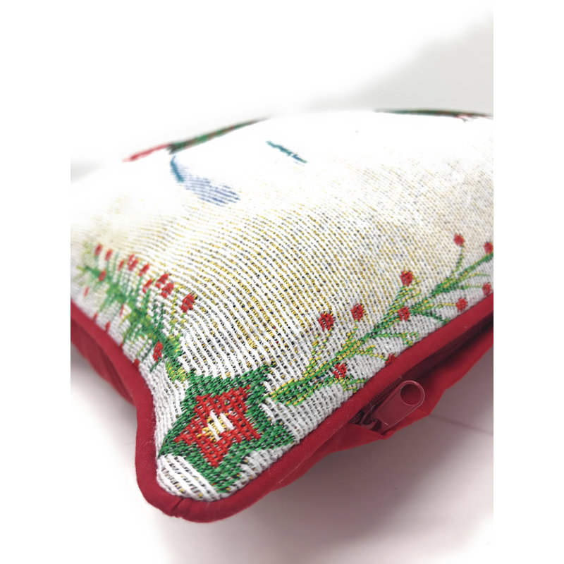 Cotton Blend Reversible Throw Pillow