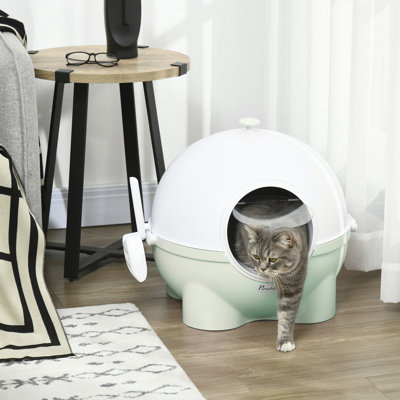 Litière pour chat avec couvercle, pelle, pédale de sable qui fuit, poignée supérieure