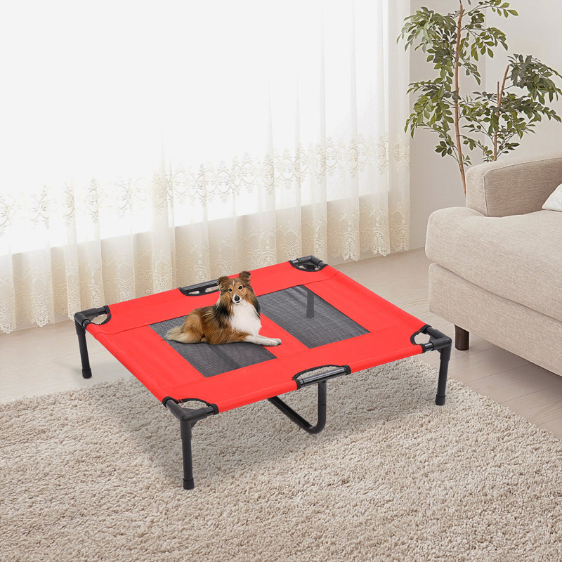 Bundy Elevated Cot, Small (31" W x 27" D x 7" H), Red