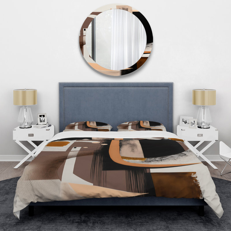 Modern Watercolor Art - Ensemble de housse de couette transitionnelle moderne - Polyester en microfibre