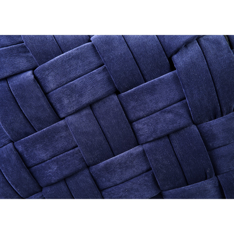 Repose-pieds en velours pour salon Maci, Marine