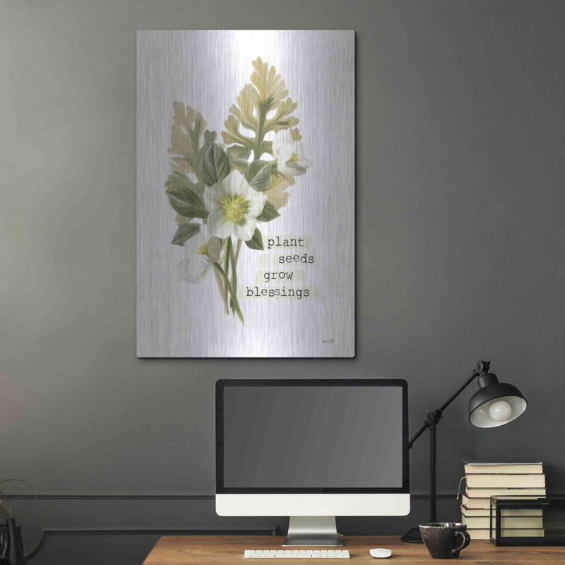 Art mural en métal luxueux «Grow Blessings» par House Fenway, 24 po x 36 po, H 36 po x l 24 po